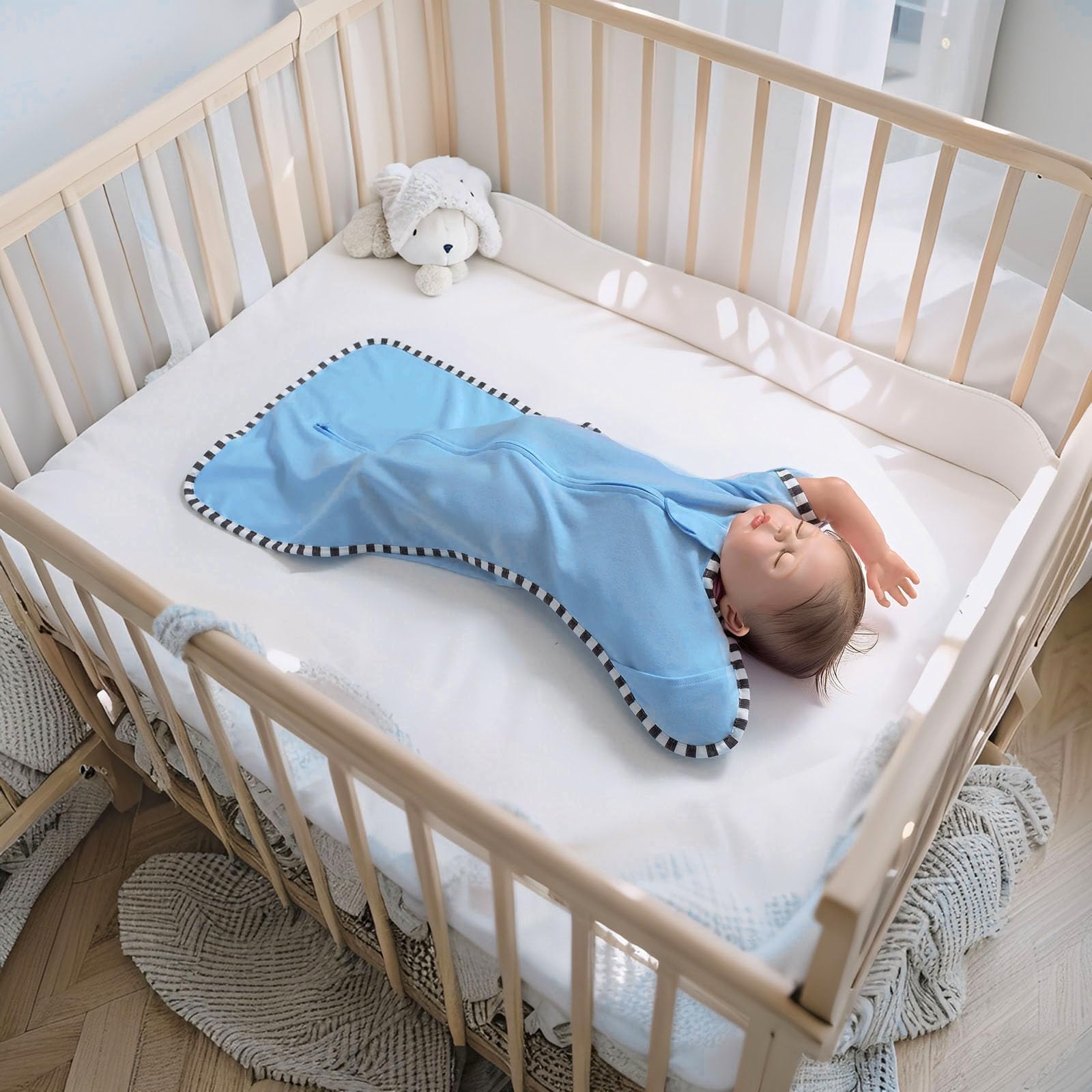 Queness Transition Swaddle cozy night routine aid with breathable cotton
