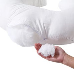 QUENESS nursing pillow aids ideal baby-feeding position for a calm latch.