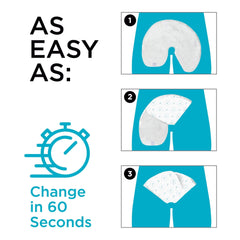 QuickChange wrap used seated for smooth, lift-free changes.