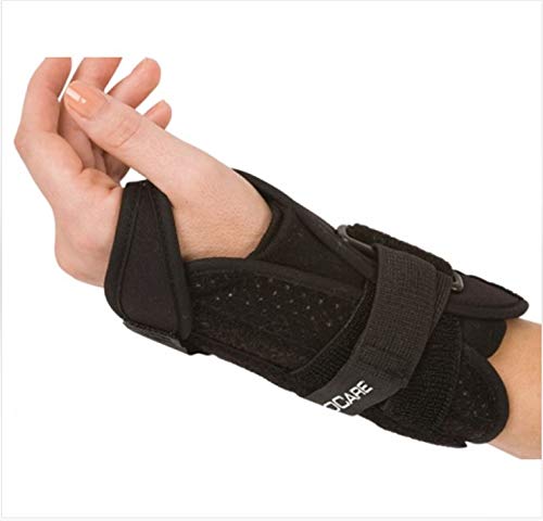 QuickFit left hand wrist splint with contoured nylon and adjustable stays for customizable support.