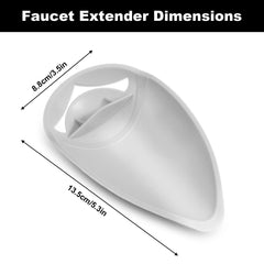 Quilax gray faucet extender installation demonstrates tool-free setup