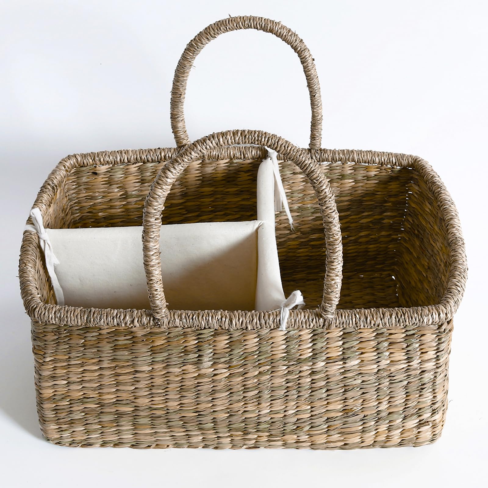 Quincry durable steel frame under natural seagrass weave