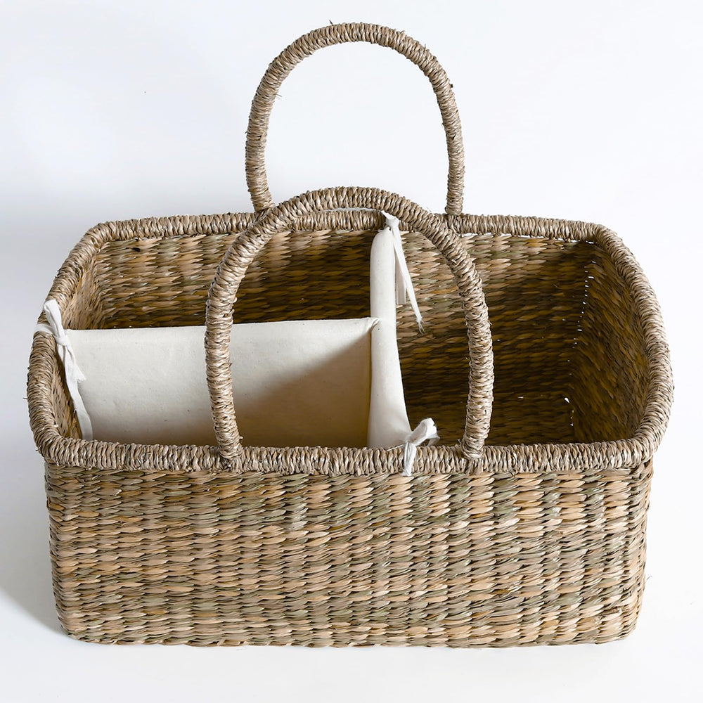 Quincry durable steel frame under natural seagrass weave