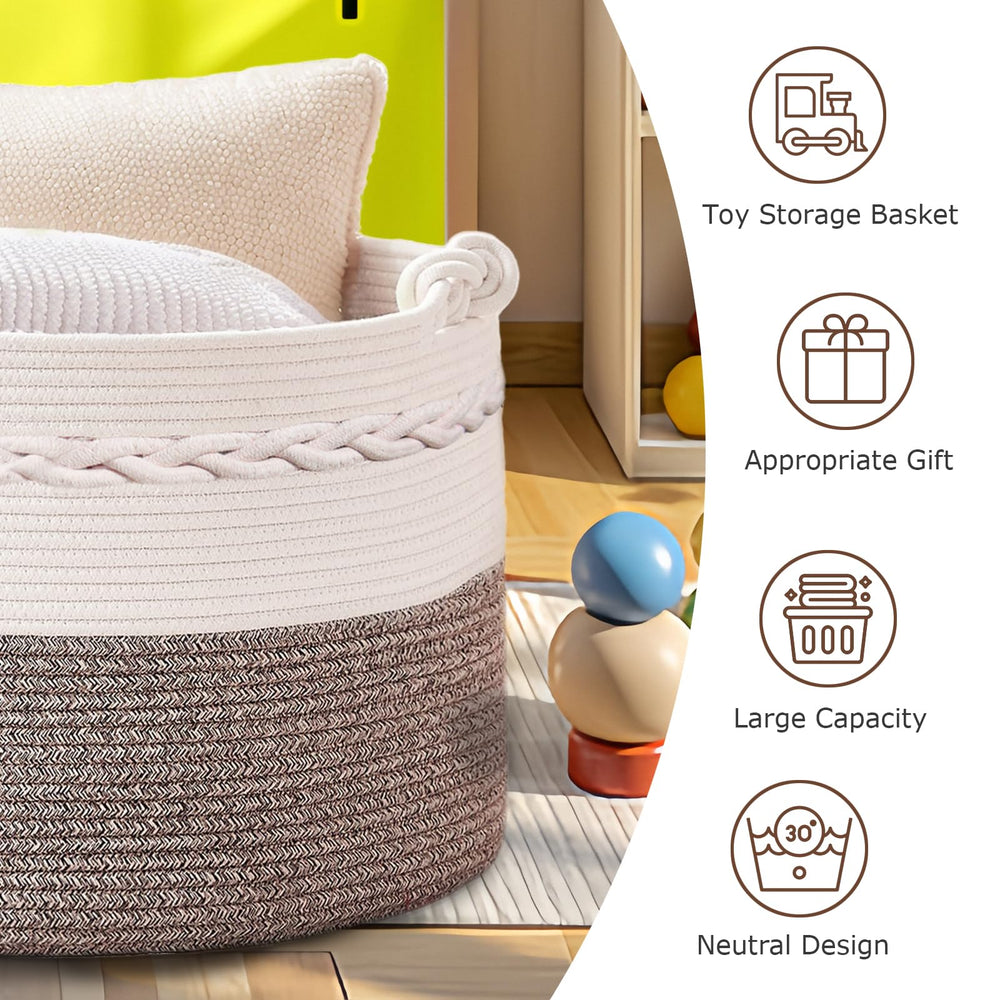 Quincunx basket handles detail shows sturdy construction and easy transport