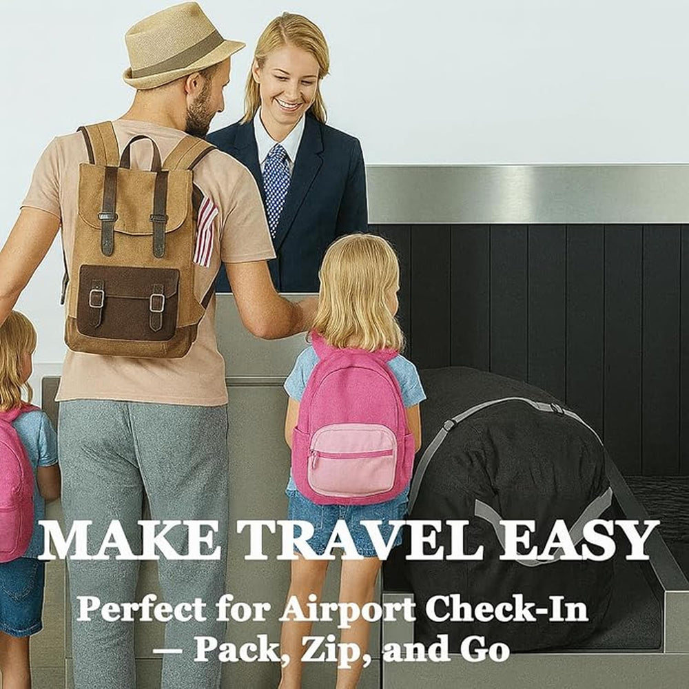 Integrated self-stow pouch folds compactly for easy storage.