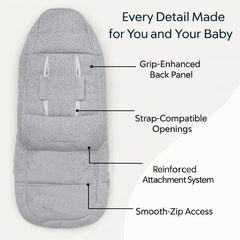 Quintriae anti-slip back secures the bunting on uneven terrain