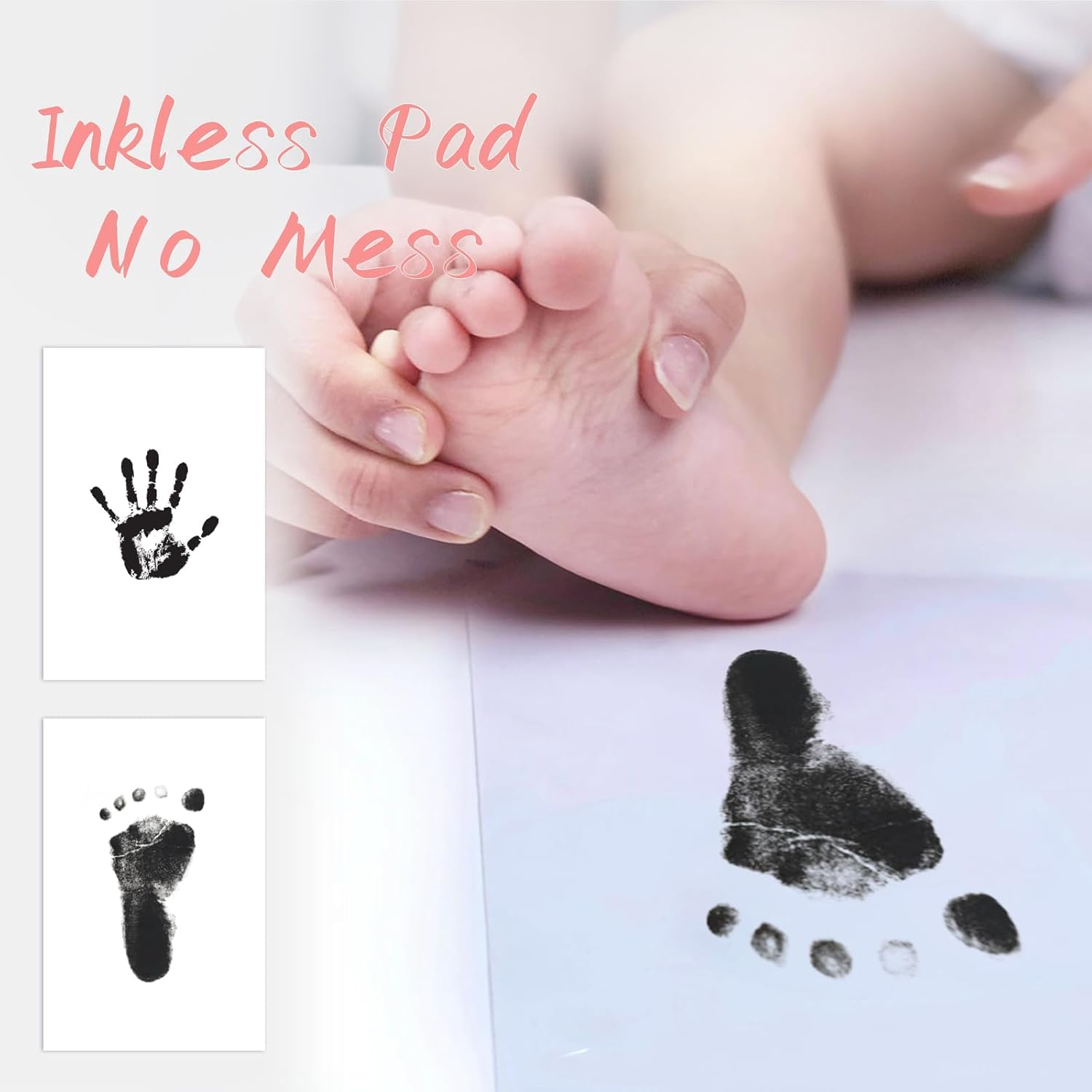 Quivva baby footprint card set to preserve precious memories.