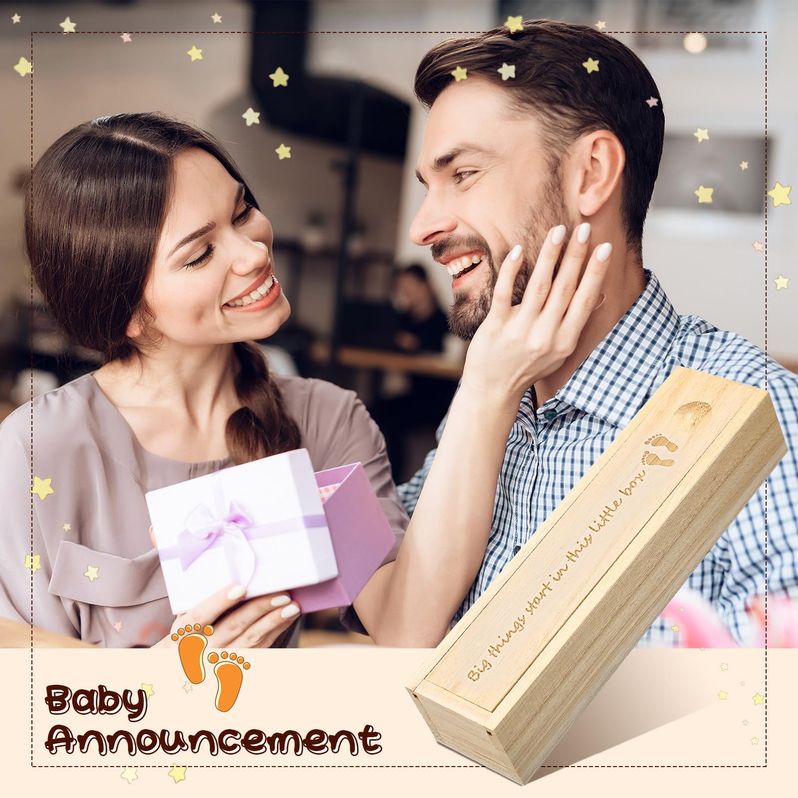 Qunclay keepsake box storage for pregnancy tests and small keepsakes