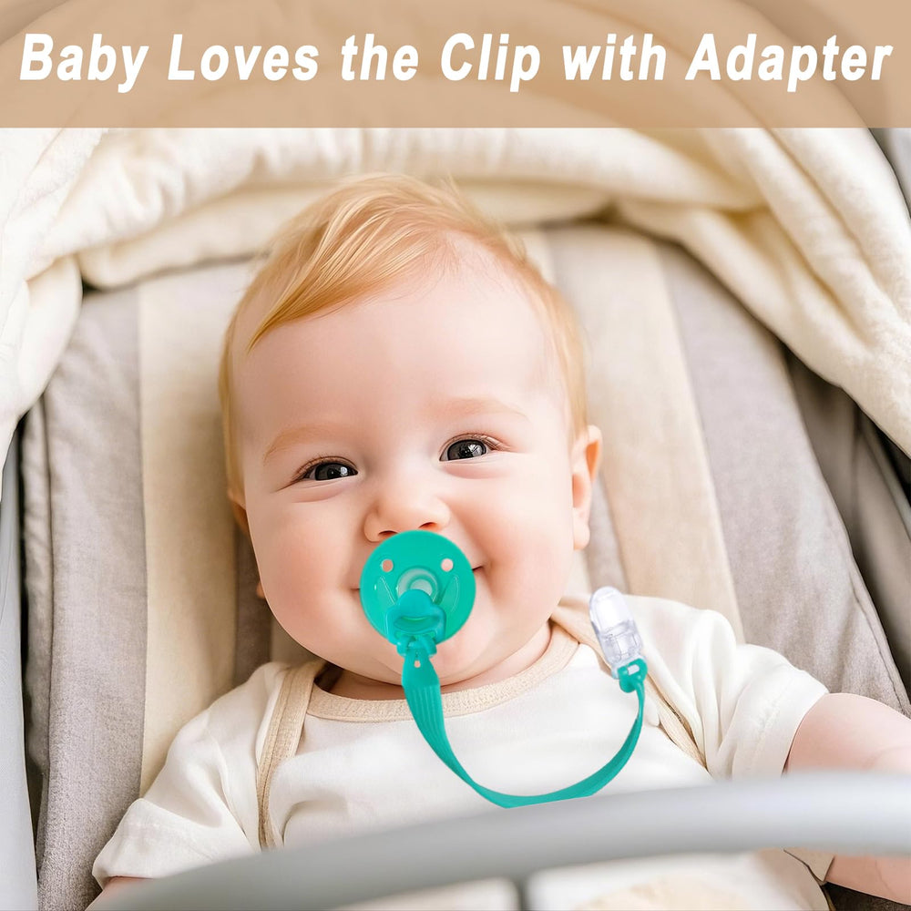 Qunland baby-friendly clip for newborns helps reduce lost pacifiers.