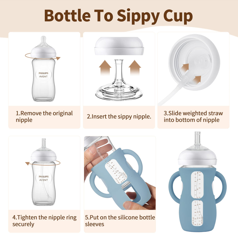 Kit includes 3 soft straw spouts and 2 sleeves for easy swapping