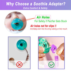 Qunland food-grade silicone adapter ring supports Avent Soothie with comfortable materials.