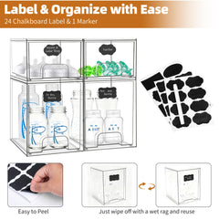 Qunland clear acrylic view protects items from dust while keeping them visible.