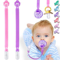 Qunland silicone pacifier clip with adapter ring for Avent Soothie keeps pacifier handy.