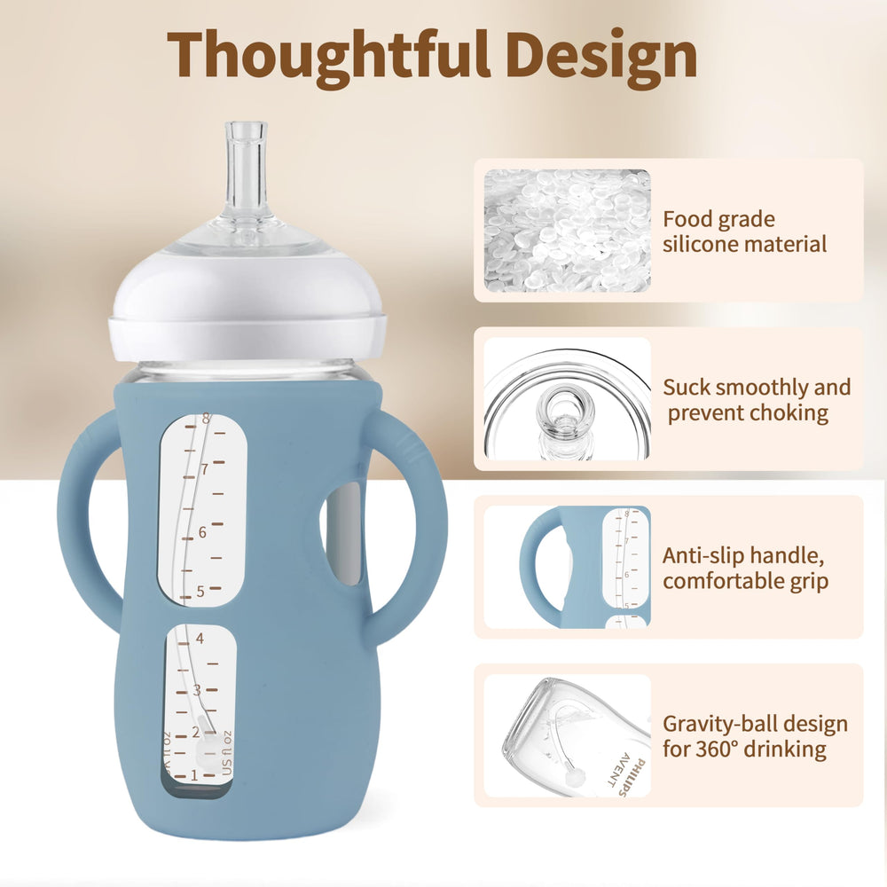 Qunland silicone sleeves with ergonomic handles provide secure grip for toddlers