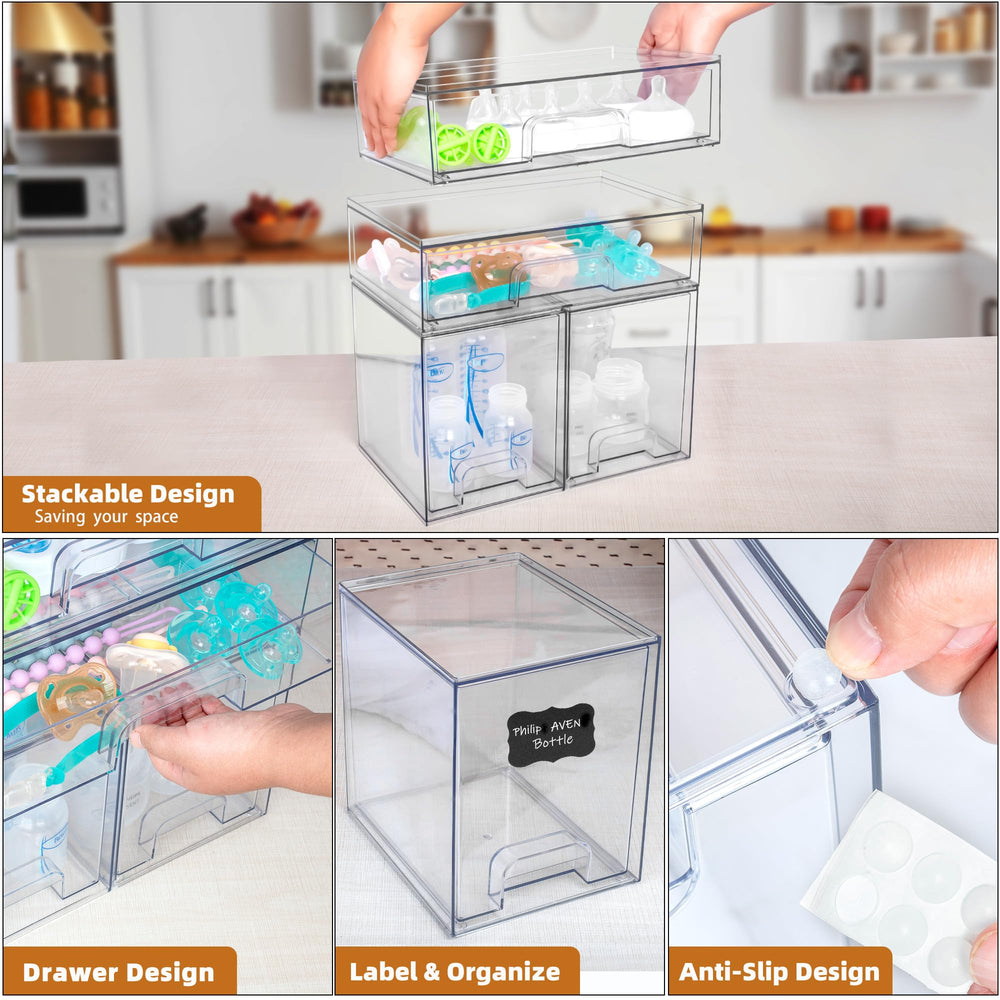 Qunland smooth pull-out handles and non-slip pads offer stable, easy access.