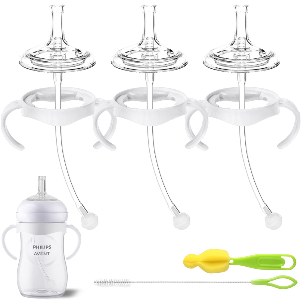 Qunland straw cup kit with soft nipples for gentle bottle-to-cup transitions