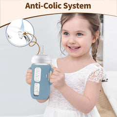 Weighted straw enables drinking at any angle for comfortable feeding
