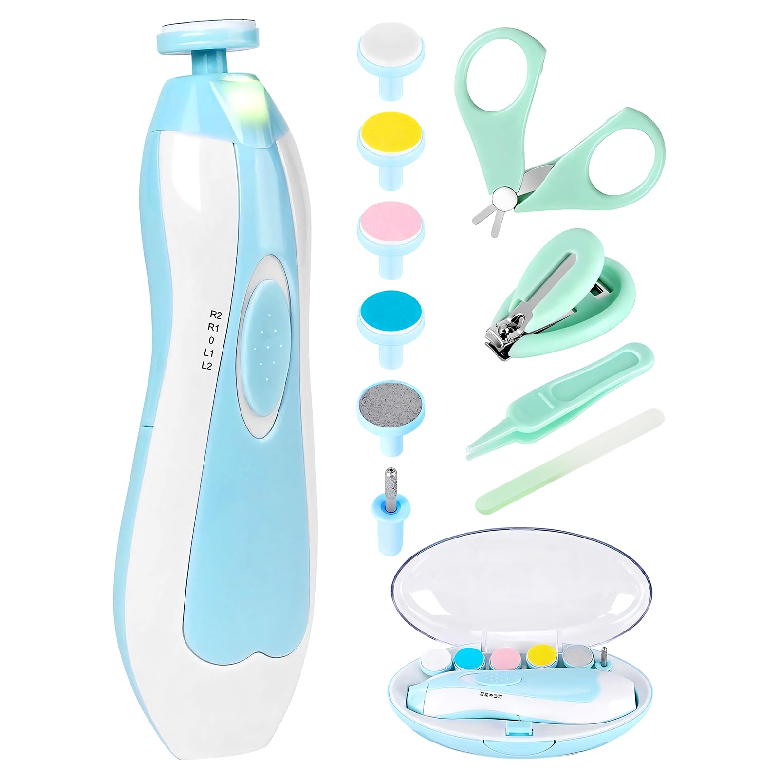 Qunlions life Baby Nail Trimmer Electric 12in1 kit for gentle grooming