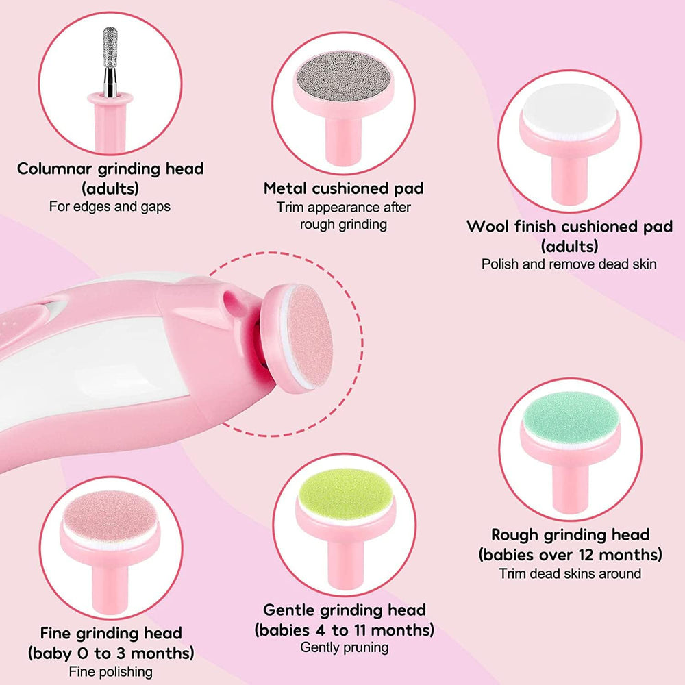 Qunlions life pink nail trimmer LED light enables precise trimming in dim rooms.