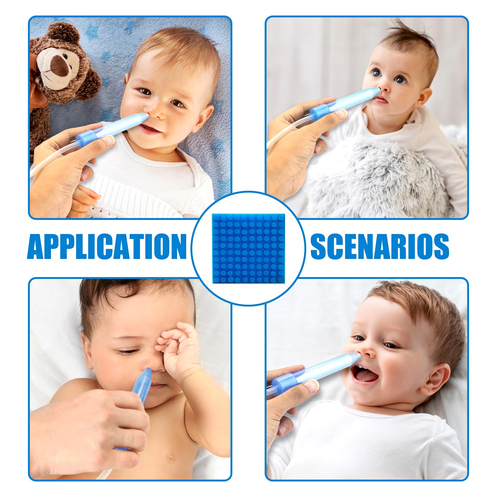 Qunlions life essential newborn accessory: hygienic sponges for nasal suction routines.