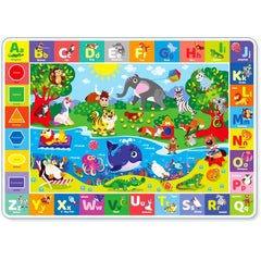 QUOKKA ABC playmat for interactive learning and safe crawling on plush surface