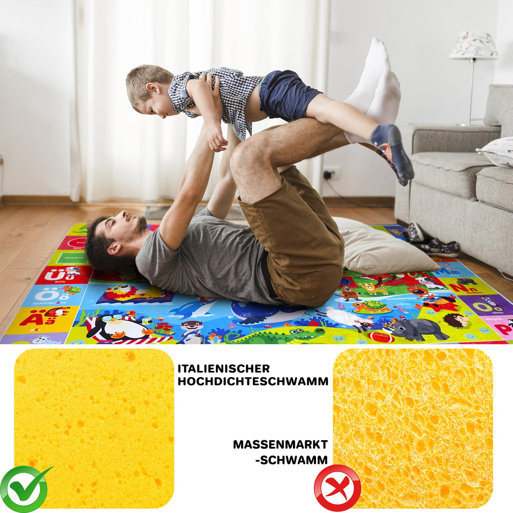 QUOKKA BPA-free non-toxic play mat supports safe exploration