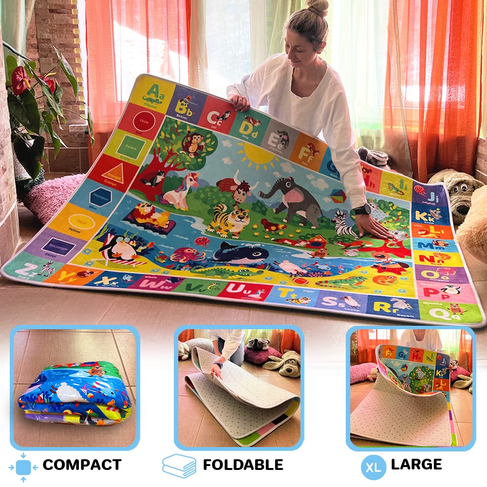 Quokka play mat easy-clean surface for quick mess cleanup