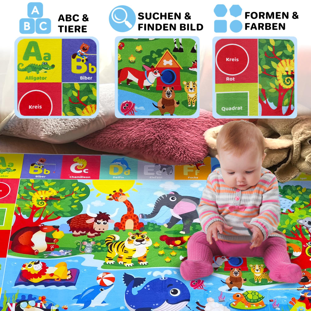 QUOKKA foldable play mat designed for easy storage and travel