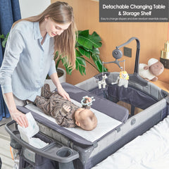 QUTANIX storage organizer keeps baby essentials within easy reach.