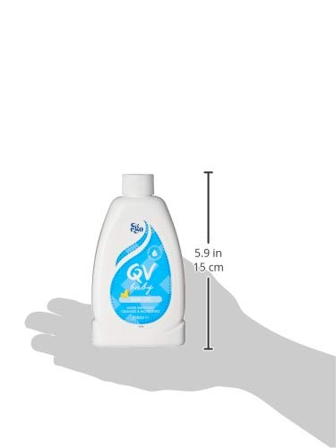 QV Baby Bath Oil bottle close-up showing soft skin finish