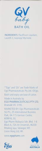 QV Baby Bath Oil tear-free bath use during routine