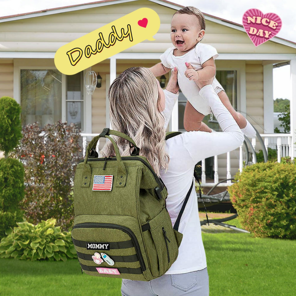 QWREOIA diaper bag backpack anti theft pocket keeps valuables safe.