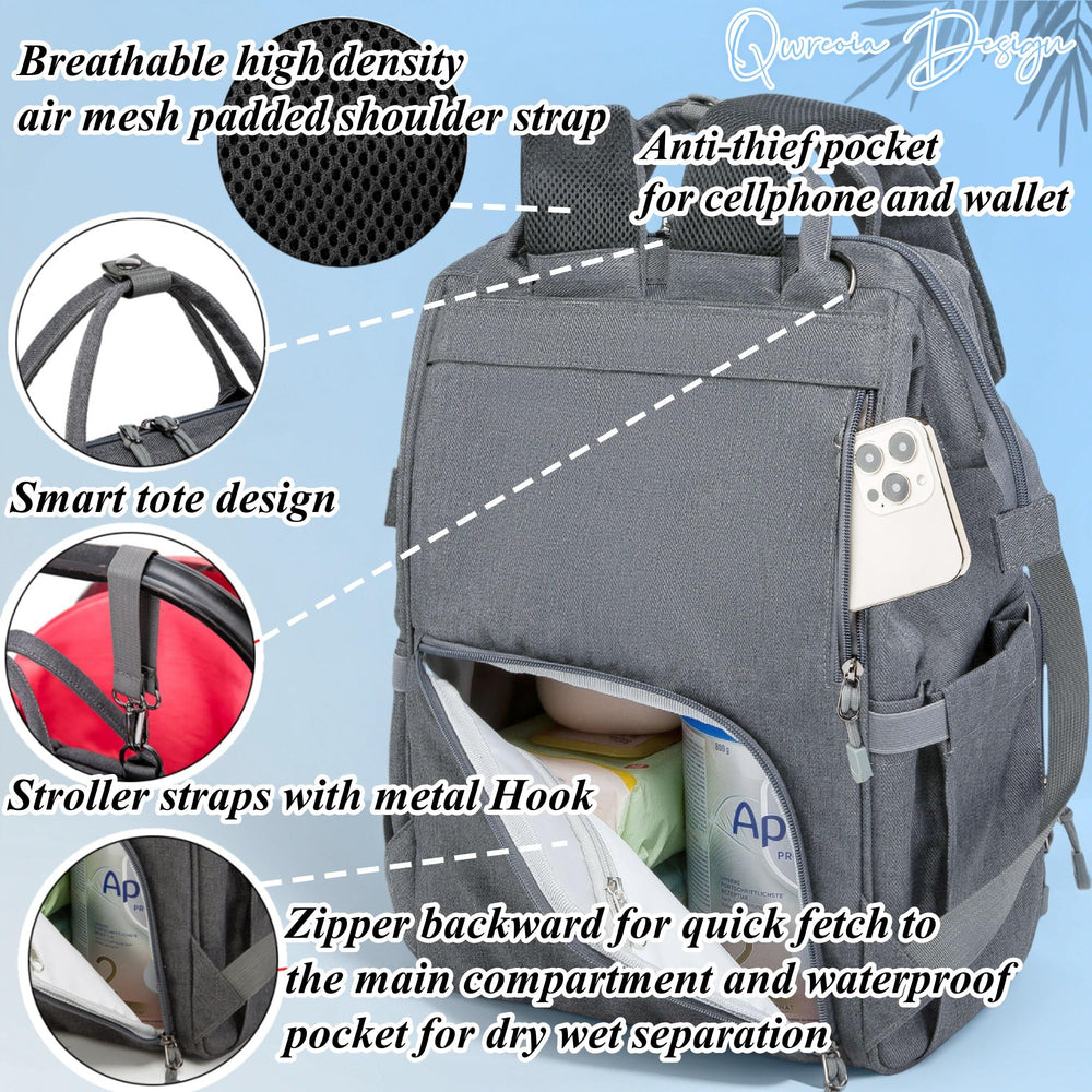 QWREOIA water-resistant changing pad for on-the-go changes.