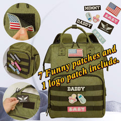 QWREOIA diaper bag backpack insulated pocket keeps bottles at right temperature.