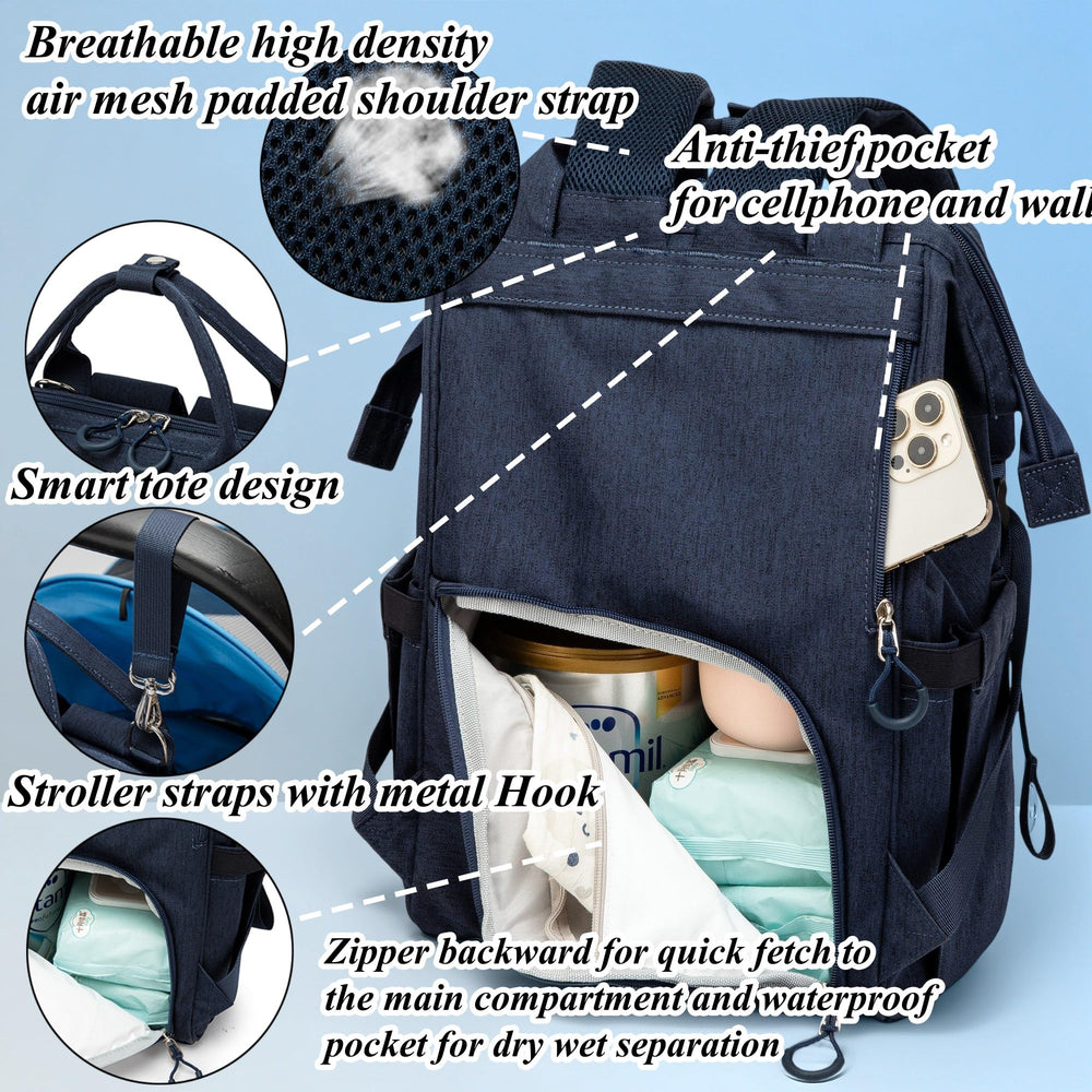 QWREOIA diaper bag changing pad, soft and portable for quick changes.