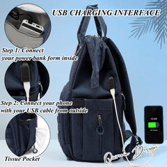 QWREOIA diaper bag stroller strap attachment, offering hands-free convenience.