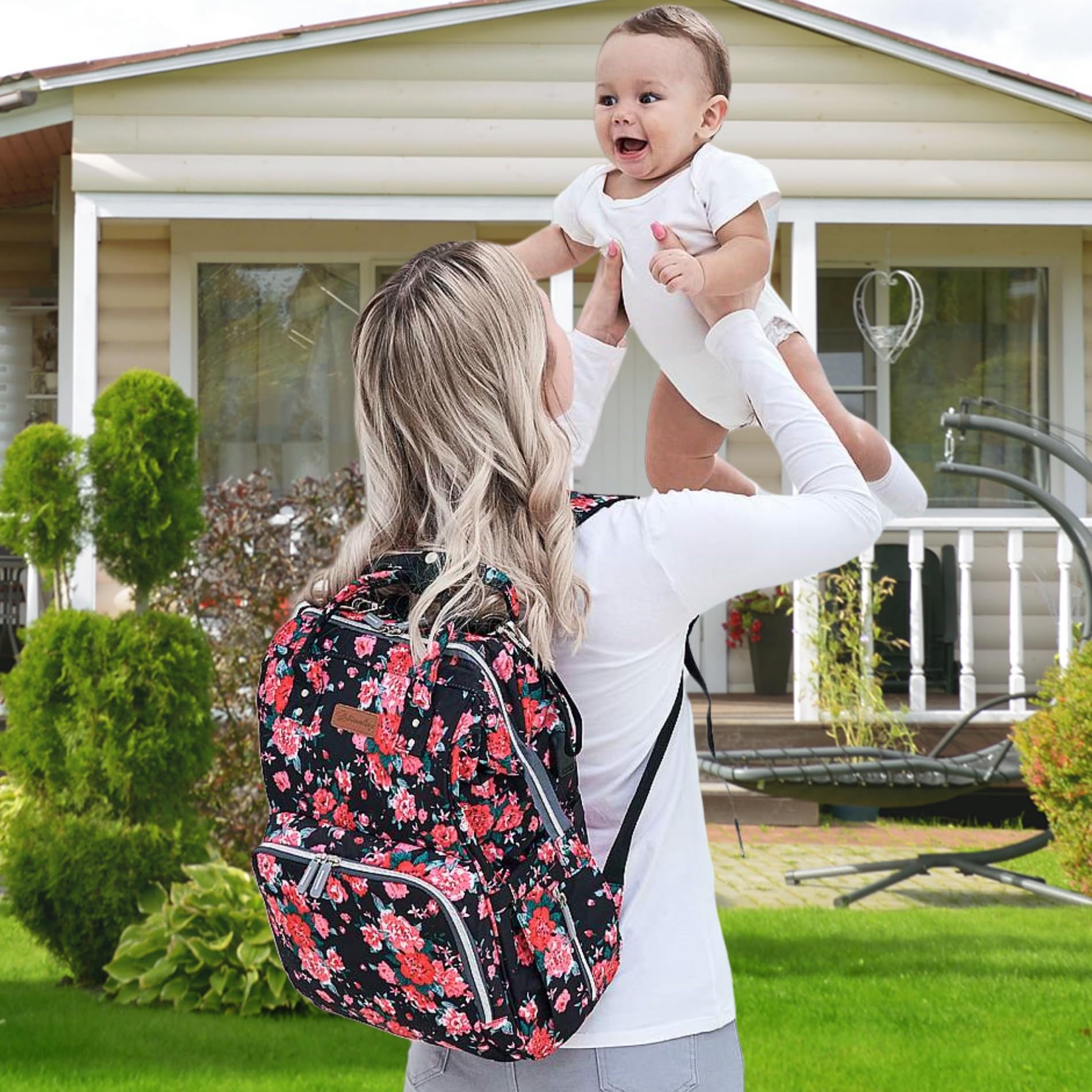 QWREOIA ergonomic back panel supports comfortable wear