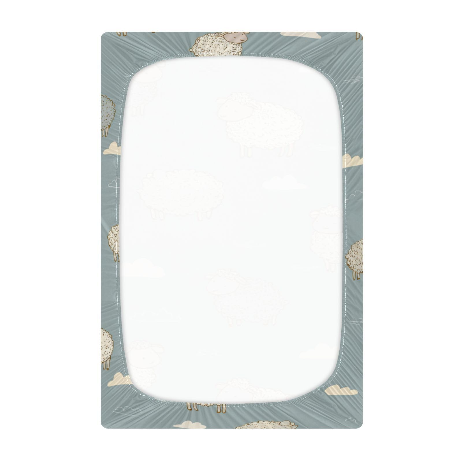 QwThum Deep-pocket elastic-trim crib sheet close-up demonstrating secure edge.