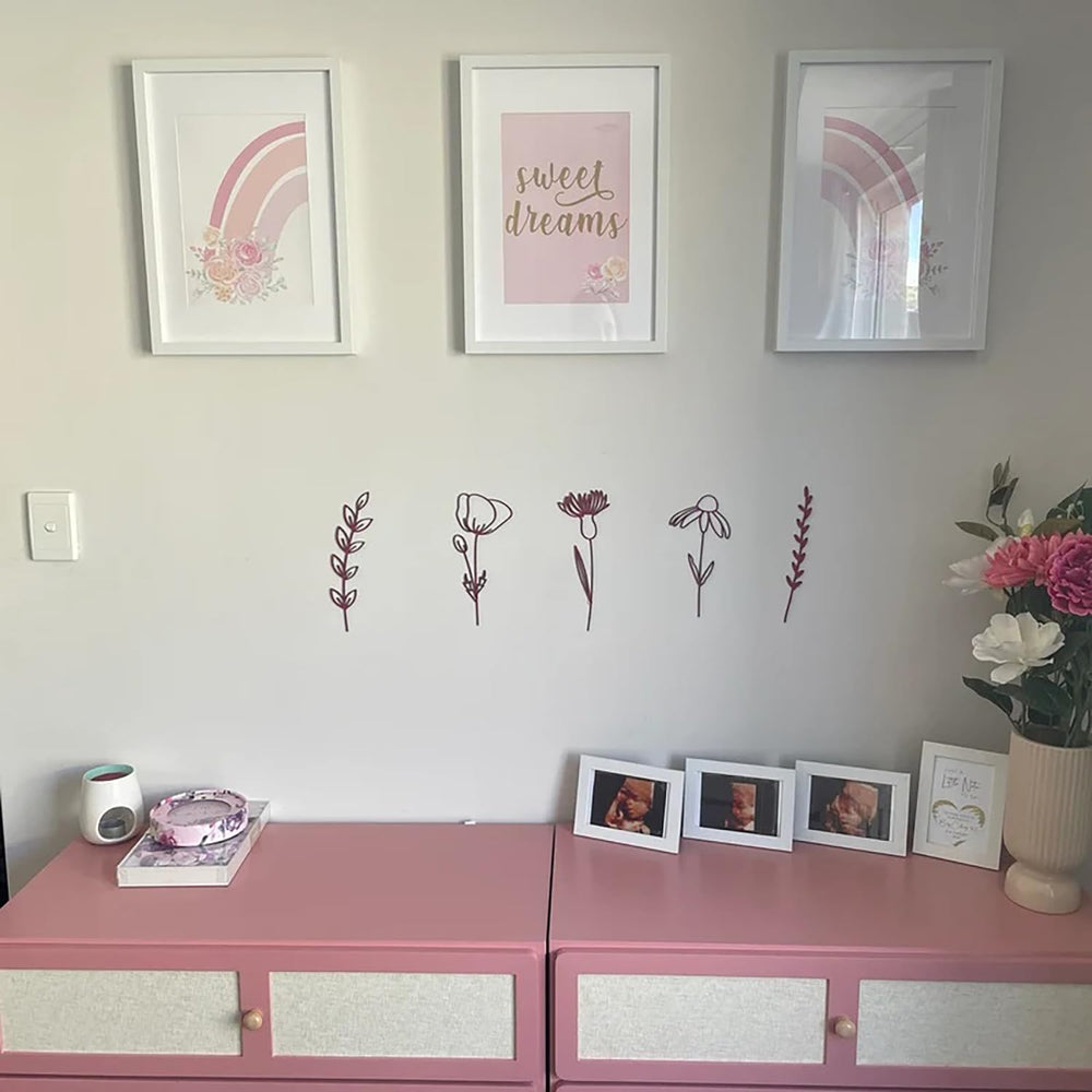 QWTOWFM wooden wildflowers wall decal suits themed rooms like nature-inspired nurseries.