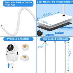 Qwwia easy-install floor stand with adapters for quick setup.