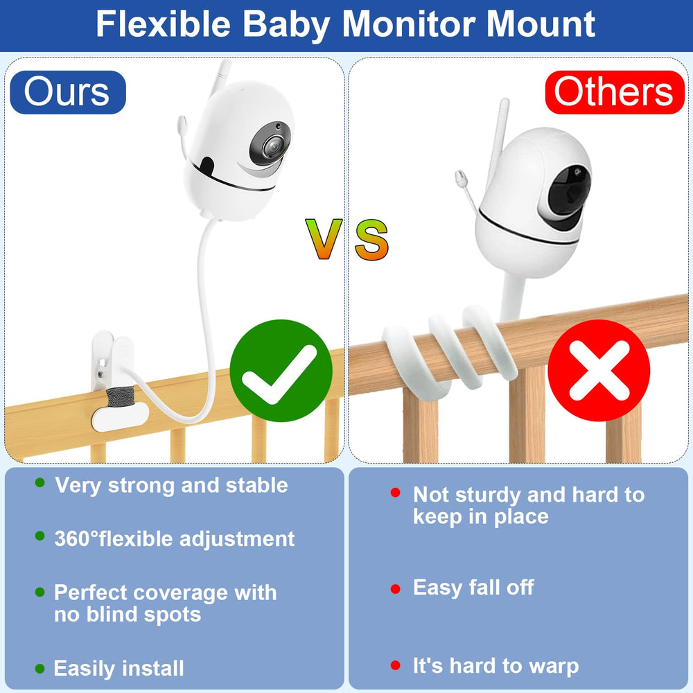 Qwwia clip-on crib mount on furniture frame prevents wall damage