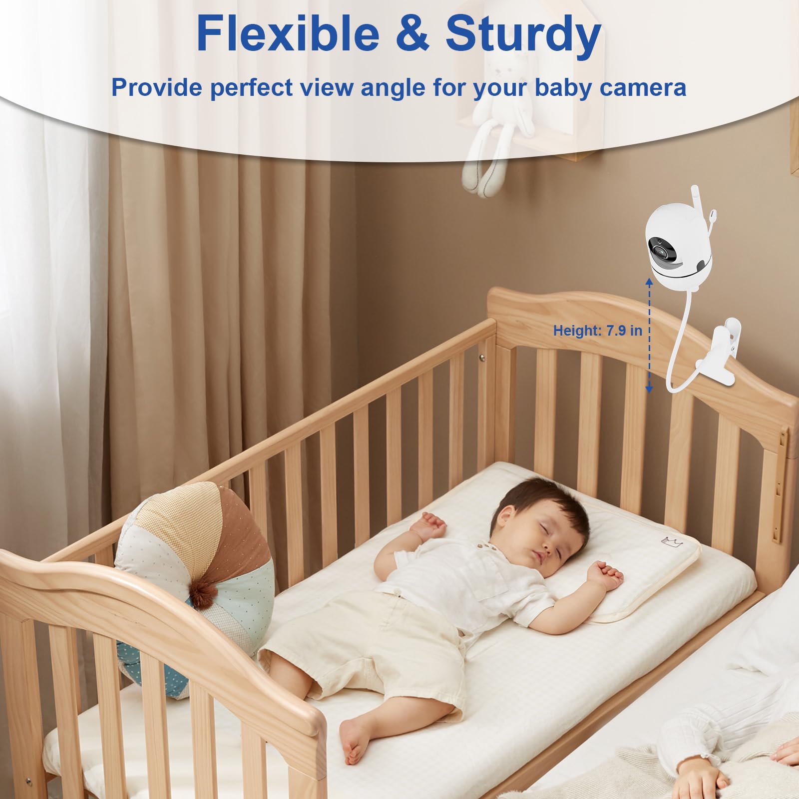Qwwia travel-ready foldable mount for easy on-the-go baby monitoring