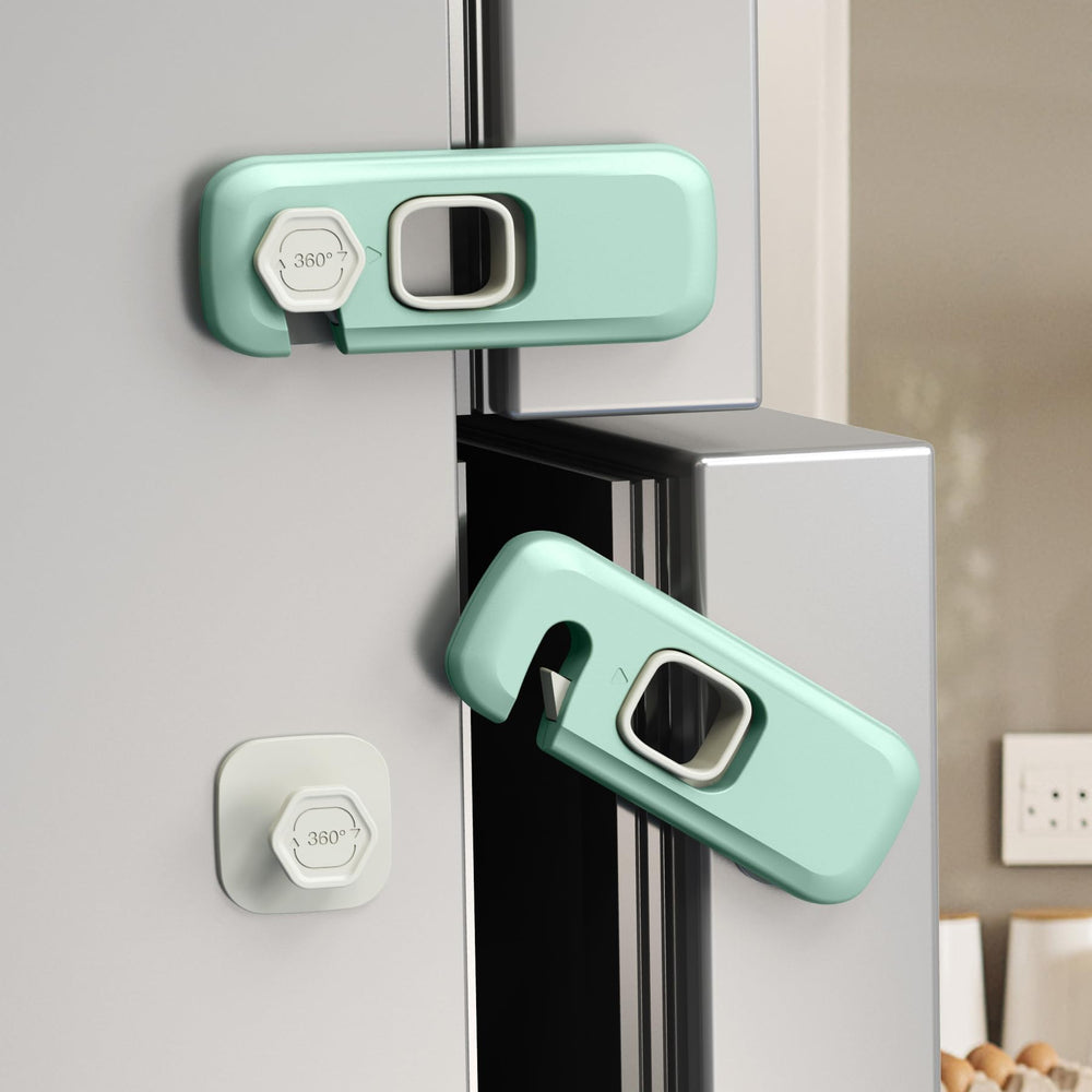 QYESWHSR 5-pack fridge locks in packaging, ready for easy installation.