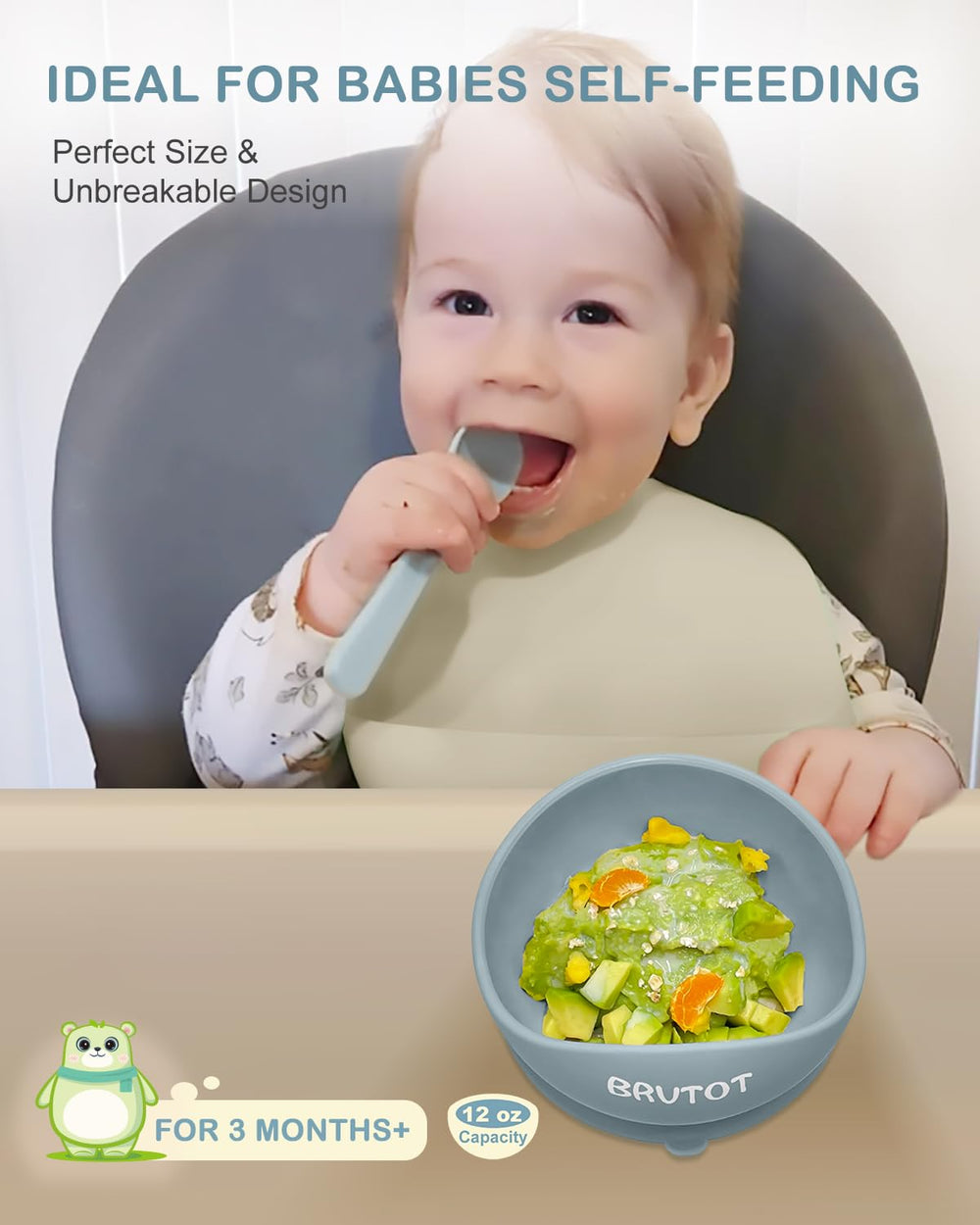 Qyeejong feeding set for baby led weaning and self-feeding