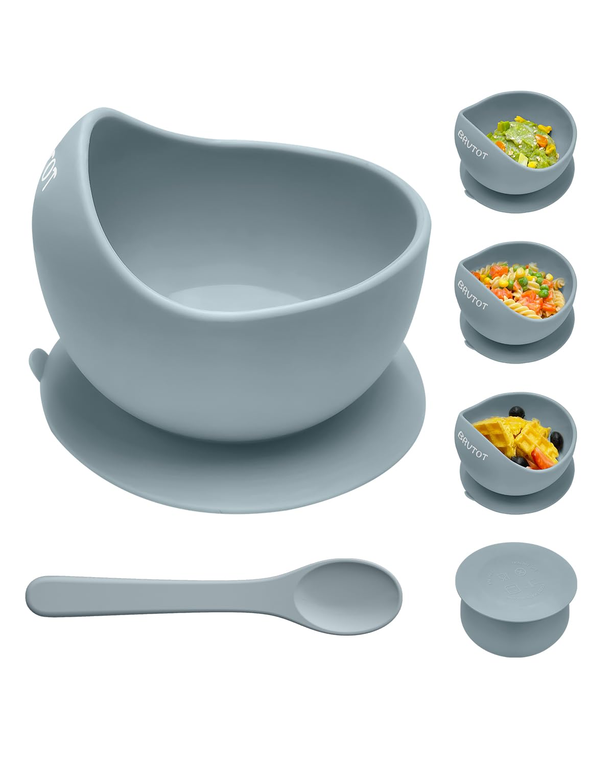 Qyeejong suction bowl on table surface for mess-free meals