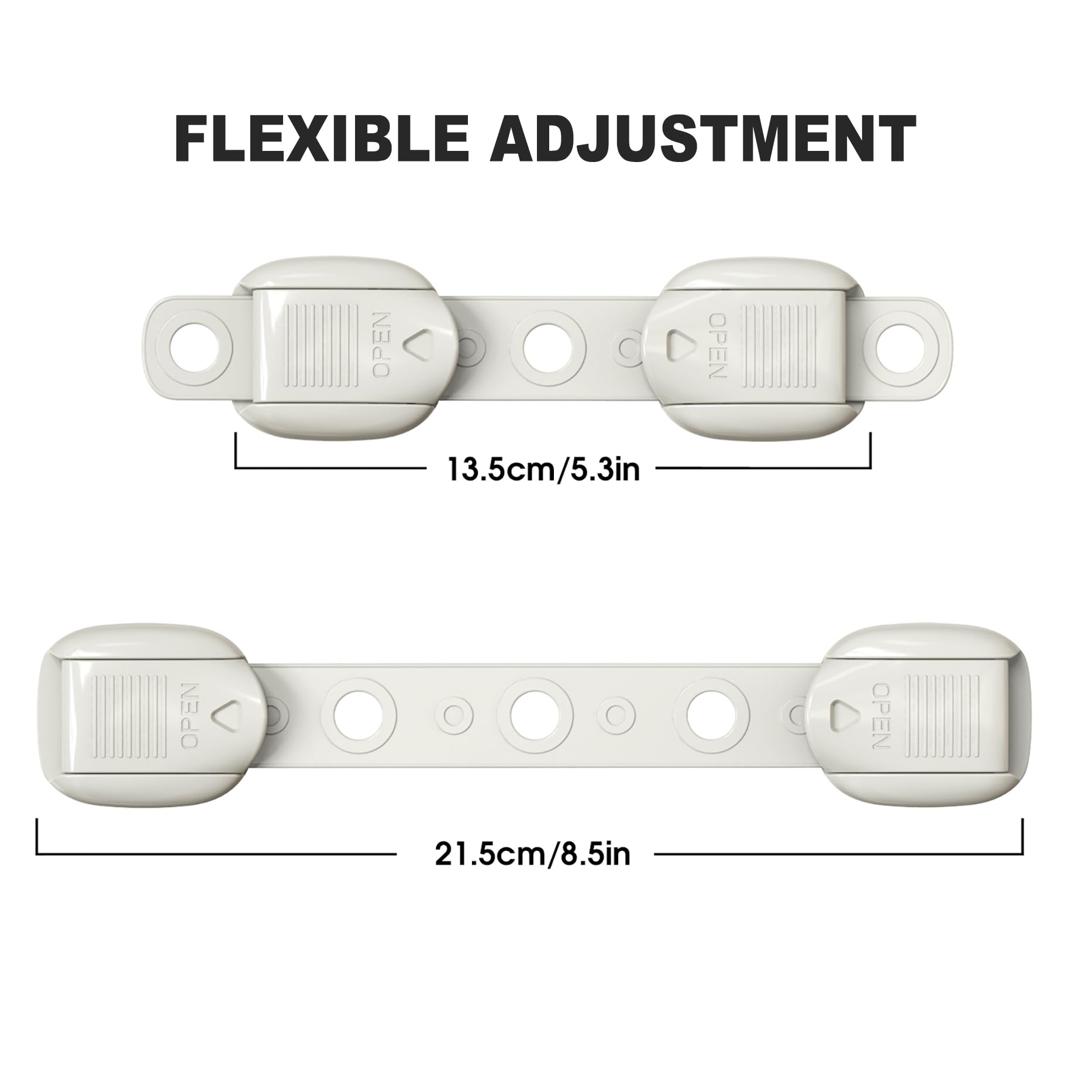QYESWHSR multipurpose lock protects drawers, furniture, and toilet seats.