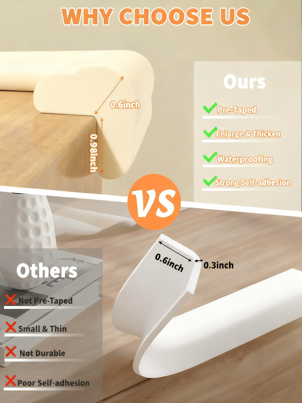 QYV DIY cuttable edge guard fits various shapes and lengths.