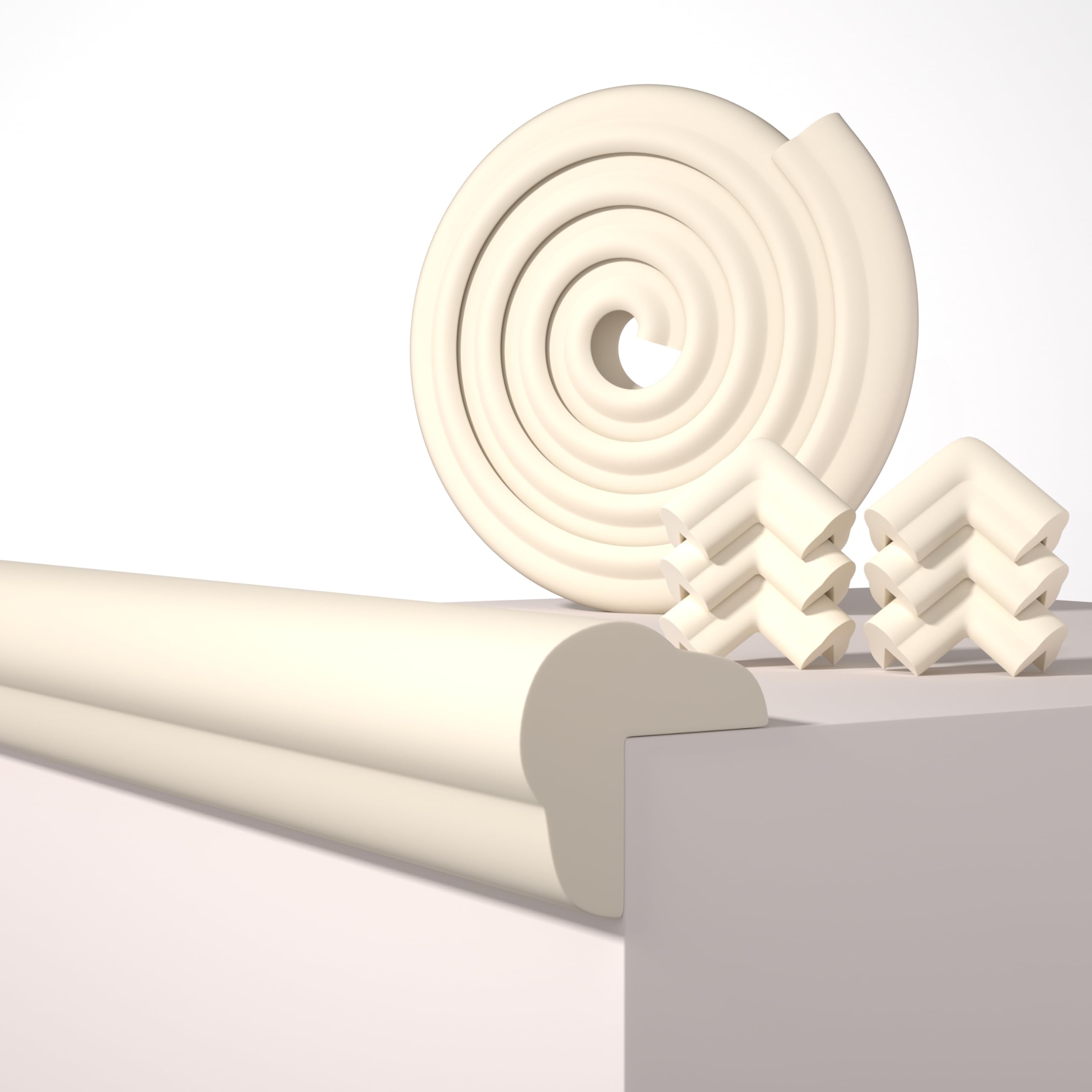 QYV Edge Corner Protector in beige guards table corners for baby safety.