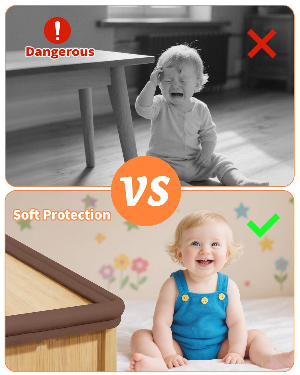 QYV Edge Corner Protector resists water, oil, and dirt for easier cleaning.