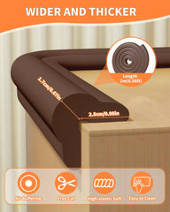 QYV Edge Protector coffee-adhesive-back keeps furniture corners safe
